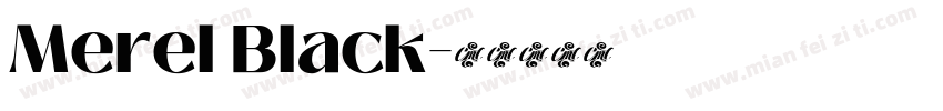Merel Black字体转换